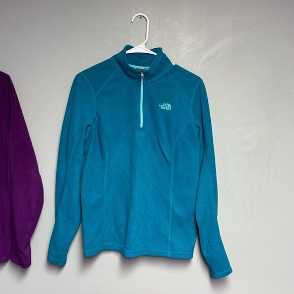 The North Face Pullover women’s Fleece tops shirts Purple blue size L Large - Picture 2 of 5